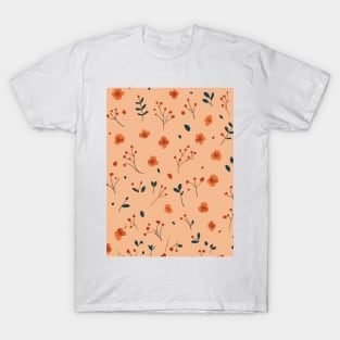 Floral Pattern Minimalistic: Geometric Blossom Essence T-Shirt